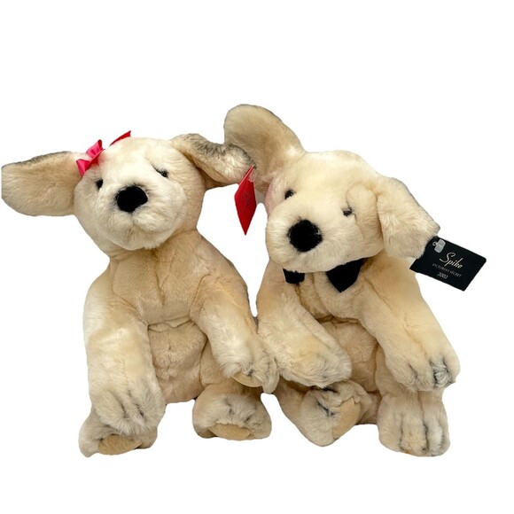 Victoria's Secret Spike & Lily Plush Dogs Pair / Set Of 2 Limited Ed. W Tags - Picture 1 of 9